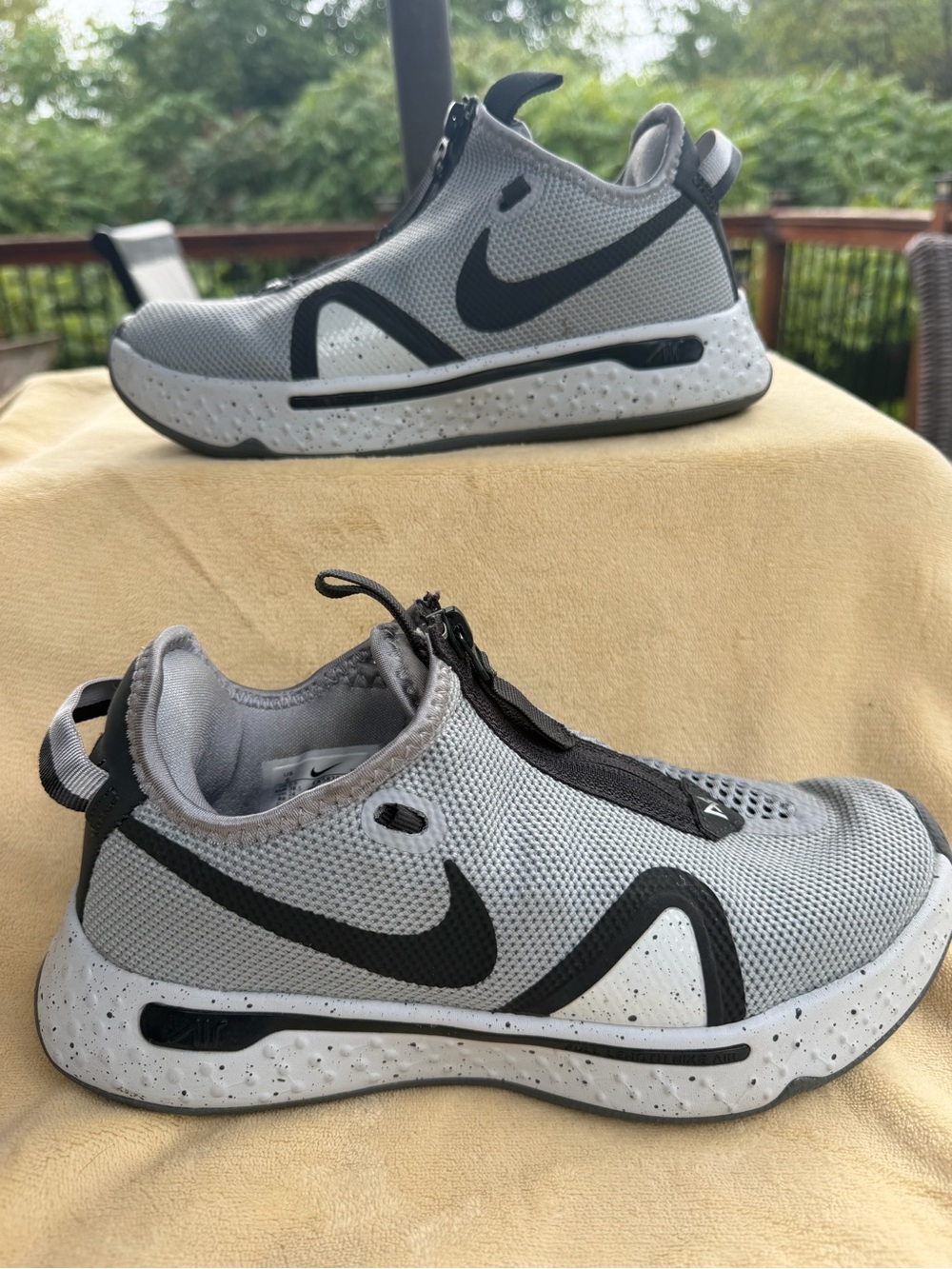 Nike PG 4 Team Wolf Grey Basketball Shoes Men's Size 6 Paul George-Read